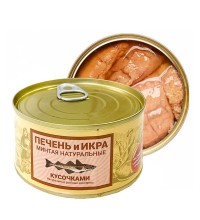 Печень и икра минтая, 180 г