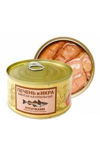 Печень и икра минтая, 180 г