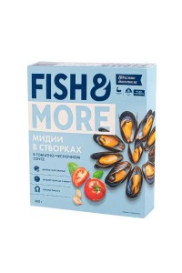 Мидии в томатно-чесночном соусе, 500 гр
