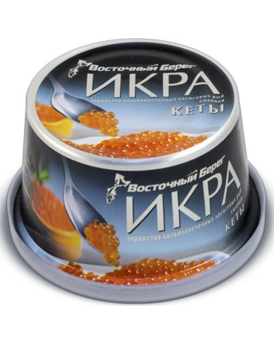 Икра красная кета ПРЕМИУМ ВОСТОЧНЫЙ БЕРЕГ, 125 г