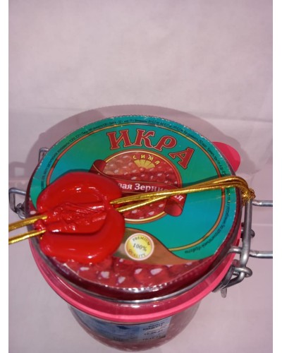 Икра красная кижуч подарочная с глиняной печатью, 500 г (стекло)